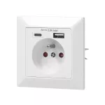Gniazdo pojedyncze 2P+Z, USB-A + USB-C ,Wyjście 5VDC Max 2,8A