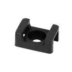 Uchwyt opaski kablowej, siodełkowy, przykręcany, 16x11 mm, otwór montażowy 3,6mm, czarny, 100 sztuk