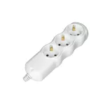 Rozgałęźnik wielogniazdowy 3x2P+Z, Schuko, biały