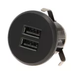 Ładowarka 2xUSB (typ A, 2,4A) wpuszczana w blat, czarna
