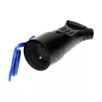 Bryzgoszczelne gniazdo gumowe 2P+Z, proste, IP44, czarne, 16A, 230V