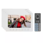 NOVEO MULTI4, zestaw wideodomofonowy 4-rodzinny, bezsłuchawkowy, kolor, LCD 7