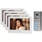 FELIS MEMO MULTI4, zestaw wideodomofonowy 4-rodzinny, bezsłuchawkowy kolor, LCD 7", dotykowy, menu OSD, pamięć, gniazdo na kartę SD, DVR, sterowanie bramą, biały