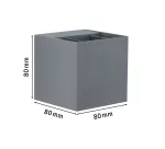 PAULMANN Oprawa elewacyjna CYBO LED 2x3W 2700K 355lm IP65 80x80mm 230V szary /aluminium