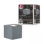 PAULMANN Oprawa elewacyjna CYBO LED 2x3W 2700K 355lm IP65 80x80mm 230V szary /aluminium