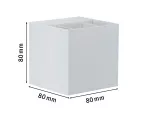 PAULMANN Oprawa elewacyjna CYBO LED 2x3W 2700K 355lm IP65 80x80mm 230V biały / aluminium