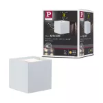 PAULMANN Oprawa elewacyjna CYBO LED 2x3W 2700K 355lm IP65 80x80mm 230V biały / aluminium