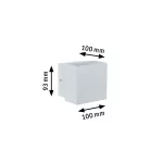 PAULMANN Oprawa elewacyjna CYBO LED 2x3W 2700K 355lm IP65 100x100mm 230V biały / aluminium