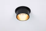 PAULMANN Oprawa do wbudowania GIL COIN LED 3-STEP DIM zestaw 3x6W 470lm 2700K IP44 230V czarny matowy/ złoty