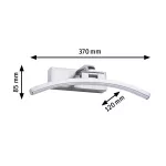 PAULMANN Oprawa ścienna BENTO LED 6W 300lm 300mm 3000K 230V aluminium szczotkowane