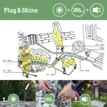 PAULMANN Przewód połączeniowy Plug & Shine 2m 1in-2out IP68 czarny / tworzywo sztuczne