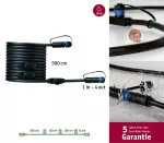 PAULMANN Przewód połączeniowy Plug & Shine 5m 1in-4out IP68 czarny / tworzywo sztuczne