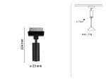 PAULMANN URail adapter do lampy wiszącej Czarny Mat 230V Metal/Tworzywo sztuczne