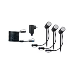 PAULMANN Reflektor ogrodowy Plug & Shine PIKE zestaw 3x4,5W RGBW SH Zigbee IP67 24V antracyt / tworzywo sztuczne