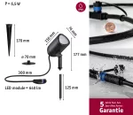 PAULMANN Reflektor ogrodowy Plug & Shine SHIRA LED SH Zigbee RGBW 6.5W 500lm IP65 24V antracyt