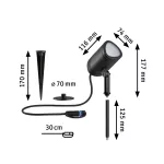 PAULMANN Reflektor ogrodowy Plug & Shine SHIRA LED SH Zigbee RGBW 6.5W 500lm IP65 24V antracyt