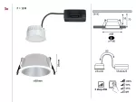 PAULMANN Oprawa do wbudowania COLE COIN LED 3-STEP DIM zestaw 3x6W 470lm 2700K IP44 230V Bia/Srebrny-matowy