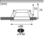 PAULMANN Oprawa do wbudowania COLE COIN LED 3-STEP DIM zestaw 3x6W 470lm 2700K IP44 230V Bia/Srebrny-matowy