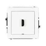 DECO Mechanizm gniazda pojedynczego HDMI 2.1, 8K, bez pola opisowego biały mat