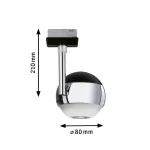 PAULMANN Oprawa oświetleniowa URail Capsule II 6W DIM 2700K czarny mat/chrom 230V