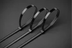 Nylonowe opaski zaciskowe 4,8 x 300 mm, 25 szt., czarne, odporne na promieniowanie UV