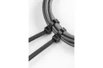 Nylonowe opaski zaciskowe 4,8 x 370 mm, 100 szt., czarne, odporne na promieniowanie UV