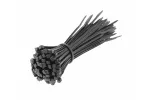 Nylonowe opaski zaciskowe 2,5 x 100 mm, 100 szt., czarne, odporne na promieniowanie UV