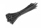 Nylonowe opaski zaciskowe 3,6 x 200 mm, 100 szt., czarne, odporne na promieniowanie UV