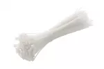 Nylonowe opaski zaciskowe 3,6 x 200 mm, 100 szt., białe, odporne na promieniowanie UV