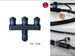 PAULMANN Rozdzielacz Plug & Shine 1in-3out IP68 czarny tworzywo sztuczne