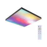 PAULMANN Plafoniera VELORA LED RGBW DIM Rainbow 19W 16900lm + pilot 450x450mm 3000-6500K 230V czarny / metal