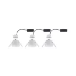 PAULMANN Oprawa do wbudowania CYMBAL COIN LED DIM zestaw 3x6.7W 430lm 2700K IP44 230V biały matowy