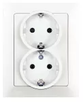 PREMIUM ZA-27 SCHUKO Gniazdo wtyczkowe podwójne 2x2P+Z