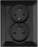 PREMIUM ZA-26 N Gniazdo wtyczkowe podwójne 2x2P+Z