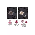 PAULMANN Oprawa wpuszczana ARON LED solar 12lm czujnik zmierzchu 10x10cm 3000K IP67 metal