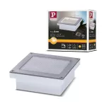 PAULMANN Oprawa wpuszczana ARON LED solar 12lm czujnik zmierzchu 10x10cm 3000K IP67 metal