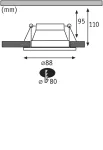 PAULMANN Oprawa do wbudowania COLE COIN LED 3-STEP DIM 3x6W 470lm 2700K IP44 230V biały / czarny matowy