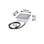 PAULMANN Oprawa dogruntowa BRICK LED 3000K 25lm z czujnikime zmierzchu 100x100mm IP68 230V aluminium