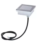 PAULMANN Oprawa dogruntowa BRICK LED 3000K 25lm z czujnikime zmierzchu 100x100mm IP68 230V aluminium