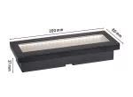 PAULMANN Oprawa wpuszczana DOMENIC LED solar 8lm 20x8cm 3000K IP67 czarny / tworzywo sztuczne