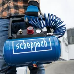 Kompresor bezolejowy Scheppach HC06 8B 6L 1200W + akcesoria 6szt.