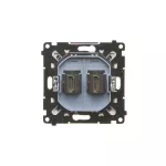 SIMON 55 WMDA-P95xx7-143 Gniazdo HDMI podwójne (moduł); Aluminium mat
