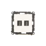 SIMON 55 WMDA-P95xx7-111 Gniazdo HDMI podwójne (moduł); Biały mat