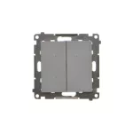 SIMON 55 WMDL-TEW2-116 Łącznik elektroniczny podwójny z funcją przycisku lub łącznika czasowego, 2x10 A, 230 V (moduł); Grafitowy mat