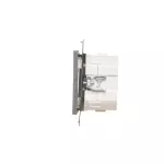 SIMON 55 WMDL-TEW2-116 Łącznik elektroniczny podwójny z funcją przycisku lub łącznika czasowego, 2x10 A, 230 V (moduł); Grafitowy mat