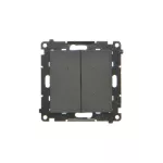 SIMON 55 WMDL-TEW2-149 Łącznik elektroniczny podwójny z funcją przycisku lub łącznika czasowego, 2x10 A, 230 V (moduł); Czarny mat