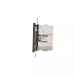 SIMON 55 WMDL-TEW2-149 Łącznik elektroniczny podwójny z funcją przycisku lub łącznika czasowego, 2x10 A, 230 V (moduł); Czarny mat