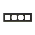 SIMON 55 WMDZ-0140xZ-190 Ramka 4-krotna Nature; Inox czarny