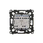 SIMON 55 WMDL-0106L9R-0XX Łącznik schodowy podwójny (mechanizm) 10AX, 250V~, zaciski śrubowe, czarna rama montażowa
