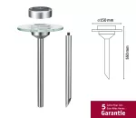 PAULMANN Oprawa ogrodowa UFO SOLAR LED 3000K 1x0,2W IP44 stal nierdzewana / szkło